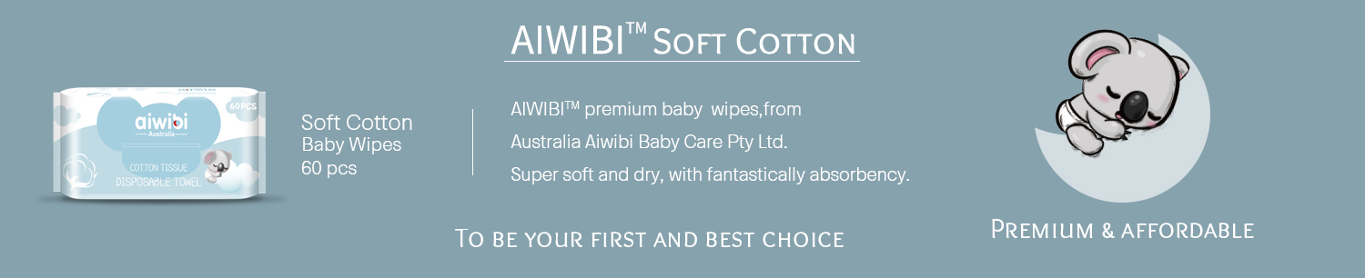 100% Soft Cotton Baby Wipes 60 Pcs